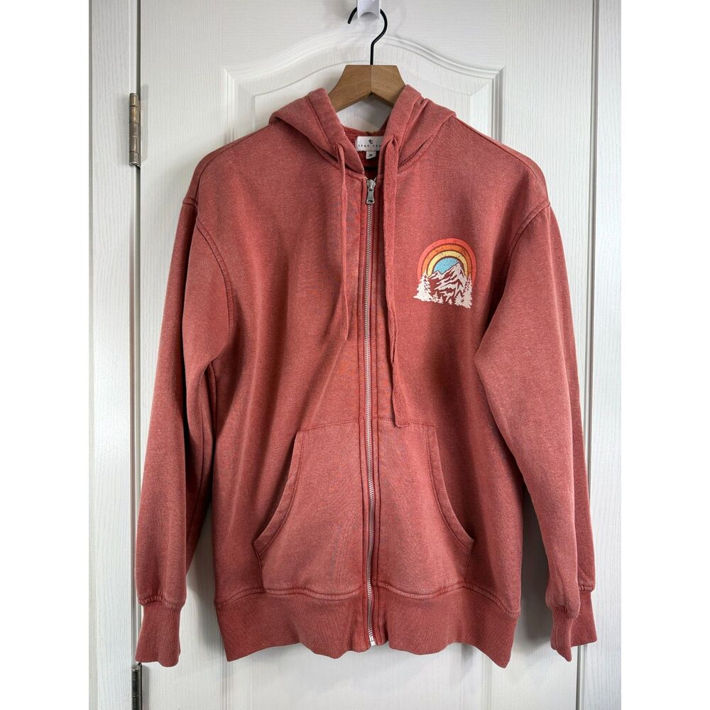 True Craft Women's Full Zip Hoodie Jacket Take A Hike Graphic Size M Medium